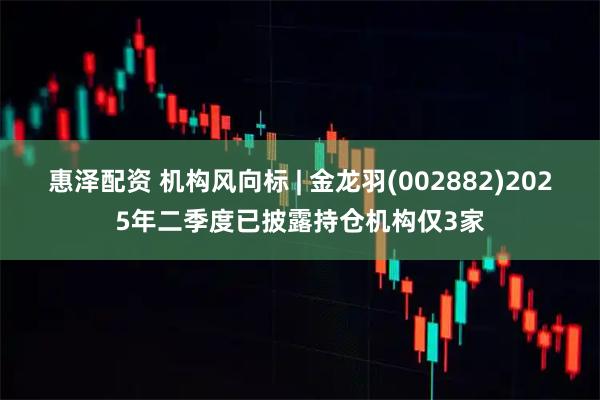 惠泽配资 机构风向标 | 金龙羽(002882)2025年二季度已披露持仓机构仅3家